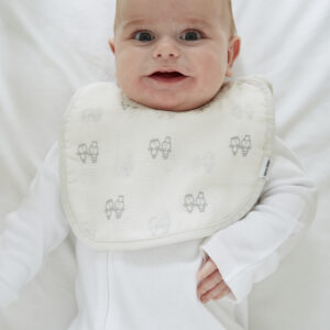 Six Layers of Cotton Muslin Snap Bibs - 3 pack