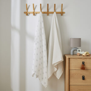 Bamboo Cotton Muslin Swaddle Blankets – 2 pack